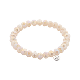 Biba kralen armband 8mm beige