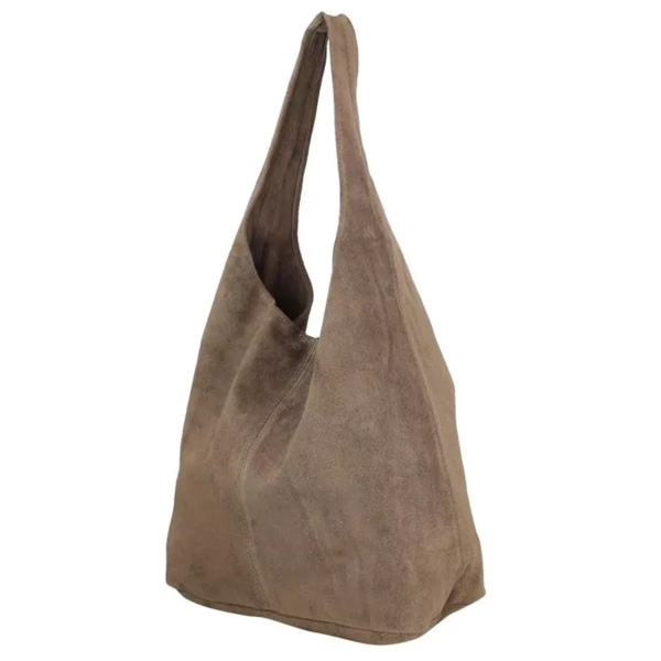 Leren Shoppertas Taupe – Baggy Bag