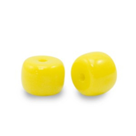 Glaskralen rondellen 6mm yellow (per stuk)