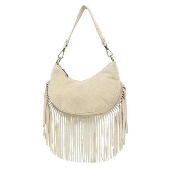 Leren Festival Tas Beige - Bohemian Flair