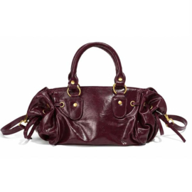 Schoudertas lakleer burgundy - Milano