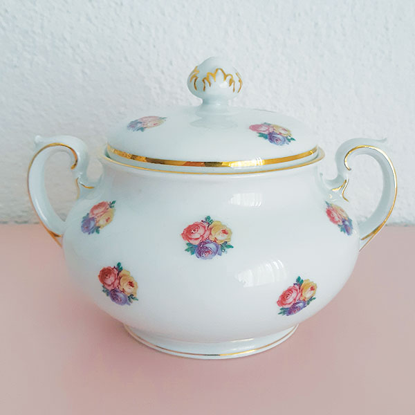 Suikerpot met bloemen