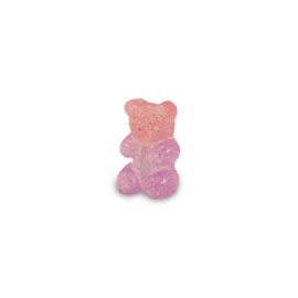 Resin kraal gummy bear roze glitter