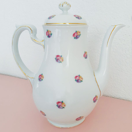 Koffiepot met bloemen