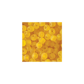 Rocailles 4mm 6/0 geel mat