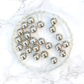 Metallook kraal 12mm zilver