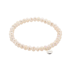 Biba kralen armband 6mm beige