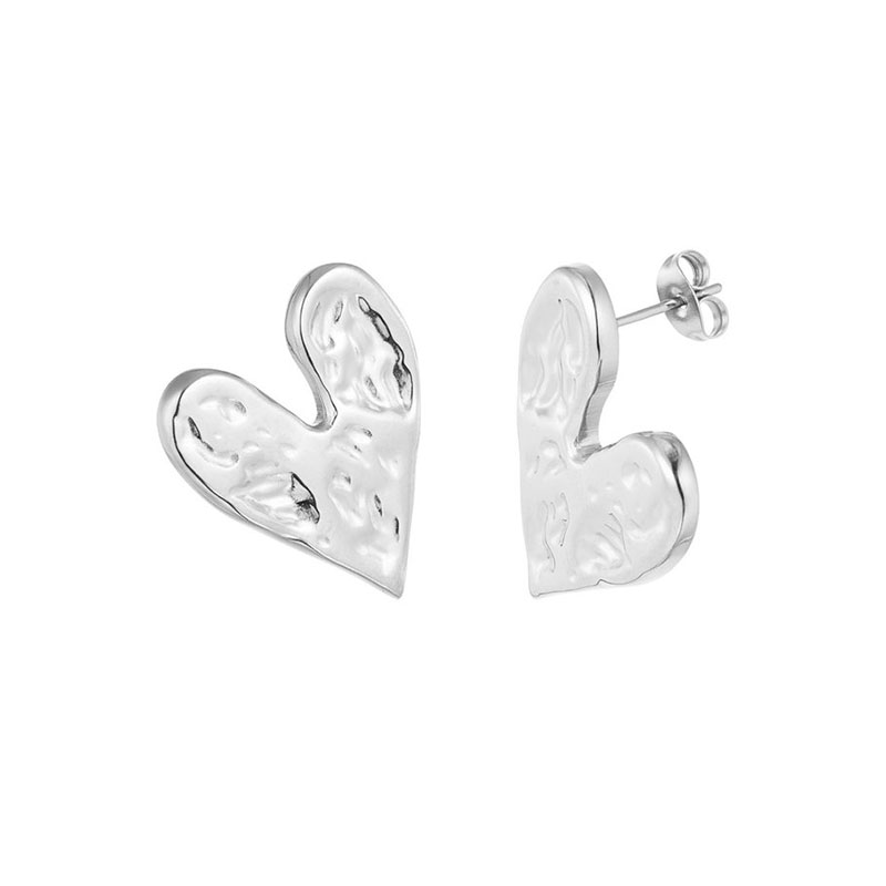 Grote Hart Oorbellen Zilver