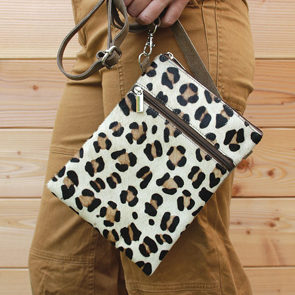 Leren Schoudertas Bruin - Panterprint