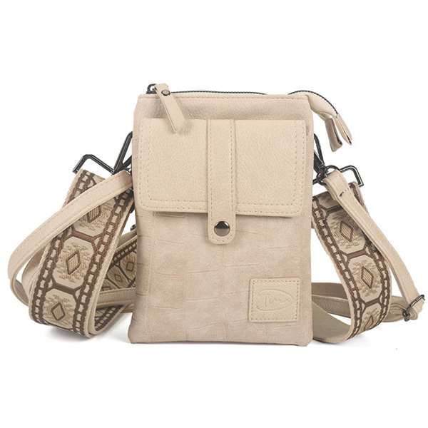 Crossbody Telefoontasje Dames Beige – Tyler