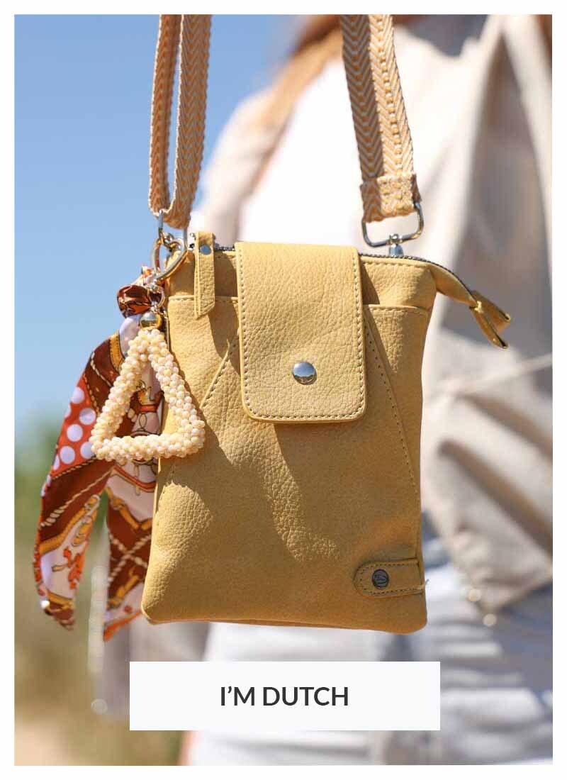 De allermooiste I'm Dutch tassen. PU/Veganistische leren schoudertassen, crossbody en handtassen.