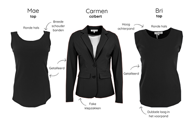 Travelstof blazer colbert travelstof hempjes
