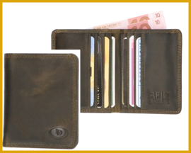 RIFD kaart- en briefgeldhouder Hunter  Leather Design