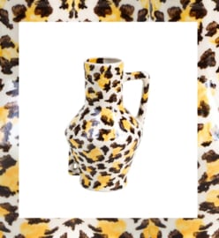 Handbeschilderde vaas 'Leopard' small
