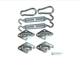 Montageset schaduwdoek - 8 stuks