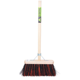 Bezem FSC Bassine Zwart / PVC - 29 cm - Met Steel 150 cm