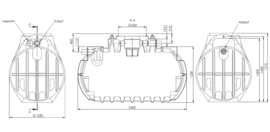 Watertank - Inclusief korfflter - 2200 L