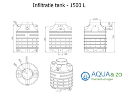 Infiltratie tank - 1500 liter