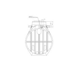 Watertank - Inclusief volumefilter - 4000 L