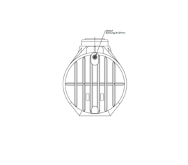 Watertank - Inclusief filter en overstort - 7000 L