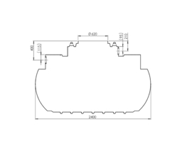 Watertank - Inclusief lip afdichting - 2200 L