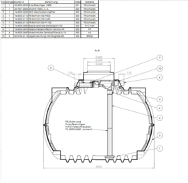 Watertank - Inclusief wisselstroomfilter en instroom demper - 7000 L