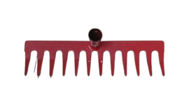 Tuinhark metaal - 12 tands ROOD