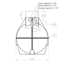 Watertank - 3300 L - Incl. gat afdichting