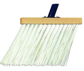 Goot-/Schuine Bezem Nylon Wit - 28 cm
