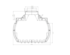 Watertank -  Inclusief lip afdichting - 4000 L