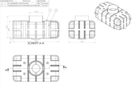 Watertank plat - 1700 L