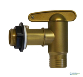 Tapkraan Kunststof Goud 3/4"