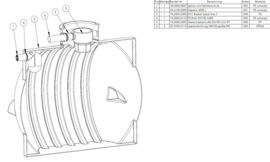 Watertank - 6000 L - Incl. korffilter