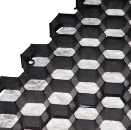 Trudigravel grindplaat 120x80x3 cm - zwart