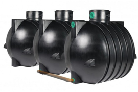 Watertank - Gekoppeld 3 x 6000 L - Incl. gat afdichting
