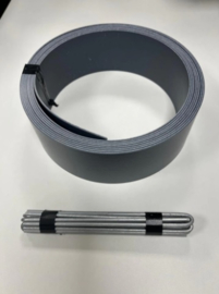 Borderrand grijs op rol  - 5 m x 7 cm