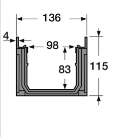 Connecto lijngoot polyamide maasrooster