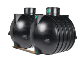 Watertank - Gekoppeld 2 x 6000 L - Incl. gat afdichting