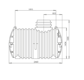 Watertank - 3300 L -Incl. gat afdichting