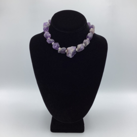 Amethyst Necklace with Sterling Silver Accents