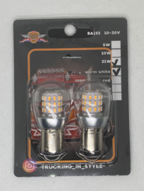 LED 21Watt 10-30V 2STUKS WARM WIT