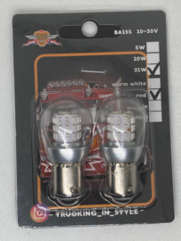 LED 21Watt 10-30V 2STUKS ROOD