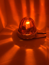 Melonlight oranje met glazen lens en bollamp