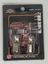 LED 5Watt 10-30V 2STUKS ORANJE