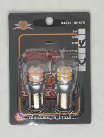 LED 21Watt 10-30V 2STUKS ORANJE