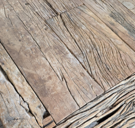 Robuuste Salontafel van Oud Doorleefd Hout