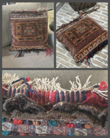 Vintage Kussen met Franje Oneofakind 50 x 50 cm