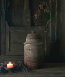 Unieke Houten Pot met Deksel