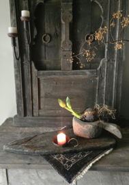 Oude Authentieke Houten Vijzel met Handvat