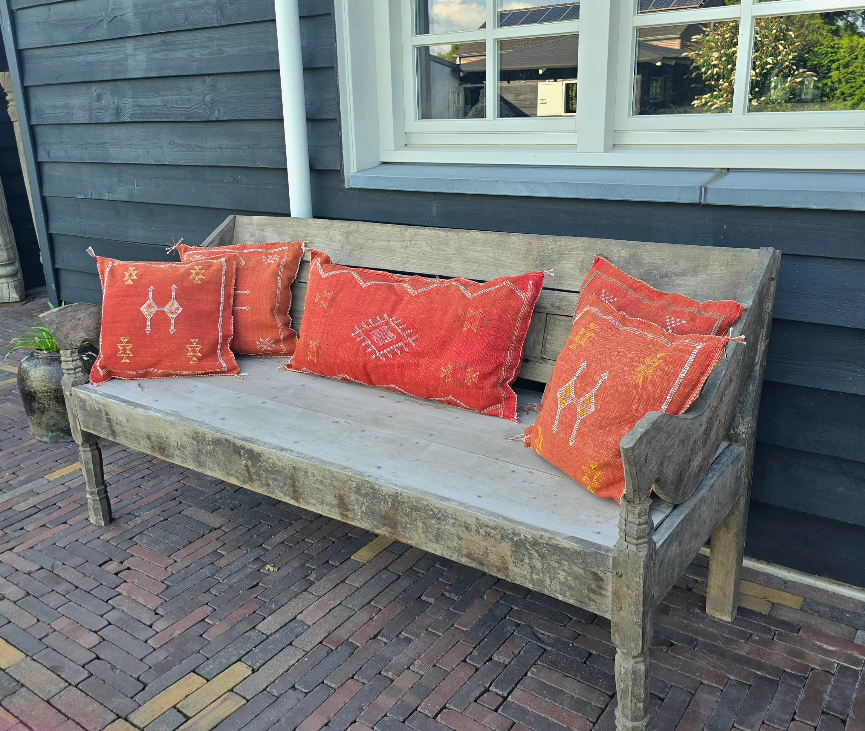 Marokkaans Kussen Sabra Roest Warm 50 x 50 gevuld